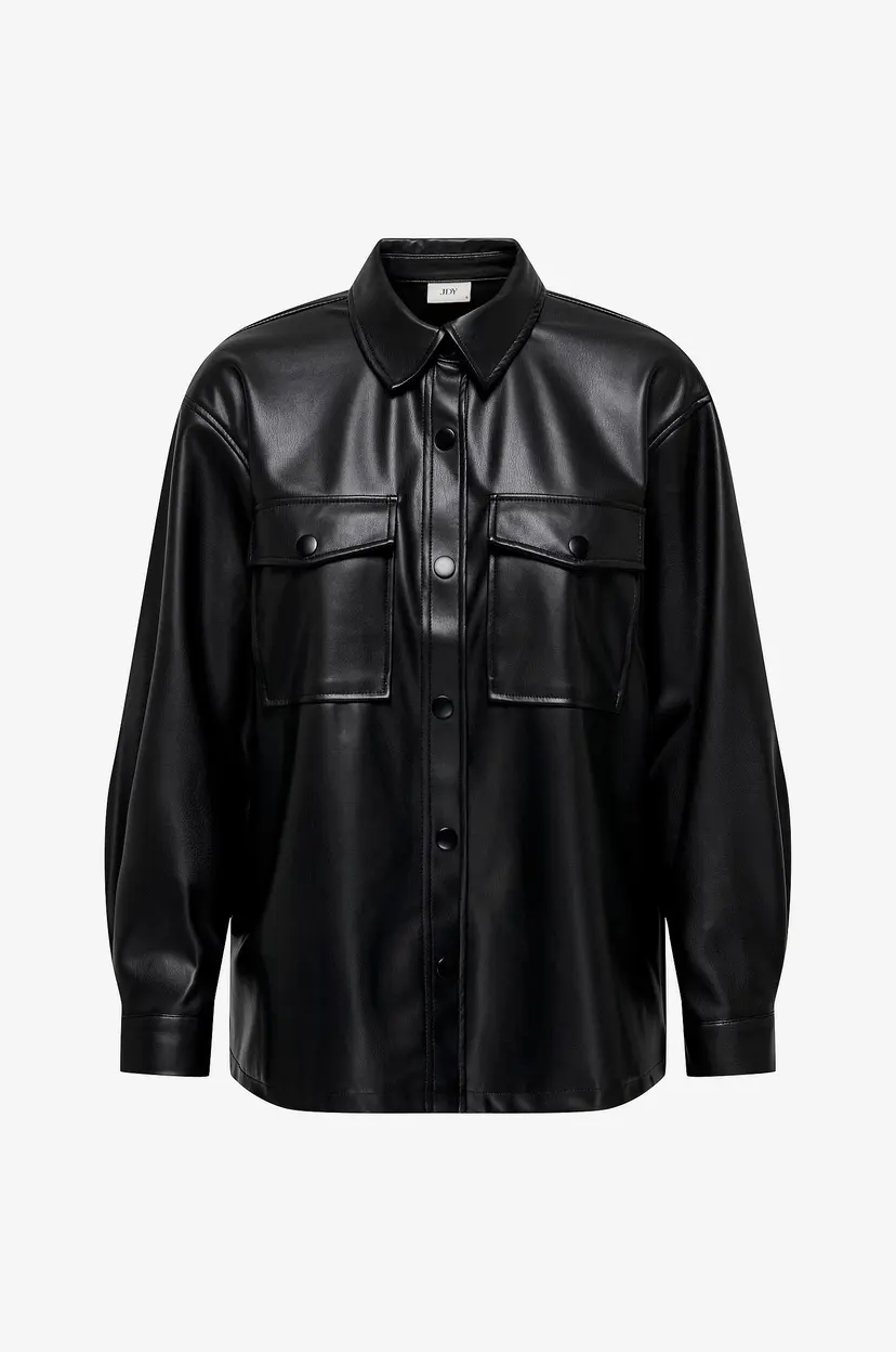 JDY Skjorte jdyAlaia L/S Faux Leather Shirt - Svart
