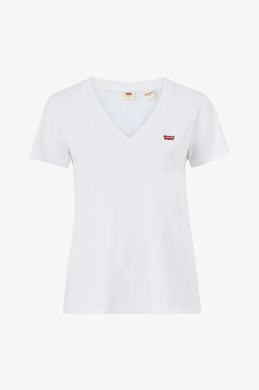 Levi's T-skjorte Perfect V-neck - Hvit