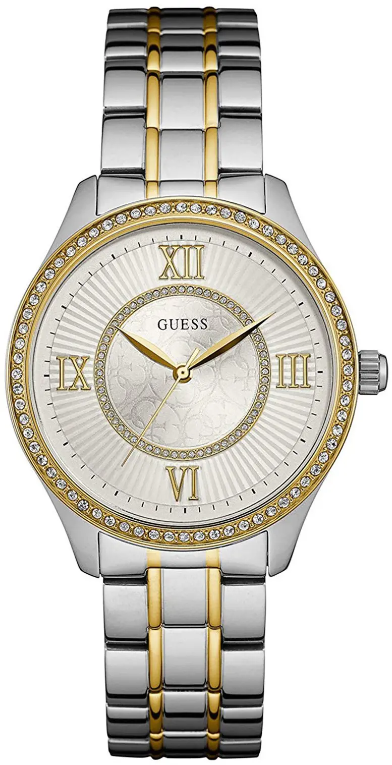 Guess Guess Dameklokke W0825L2 Sølvfarget/Gulltonet stål Ø38 mm