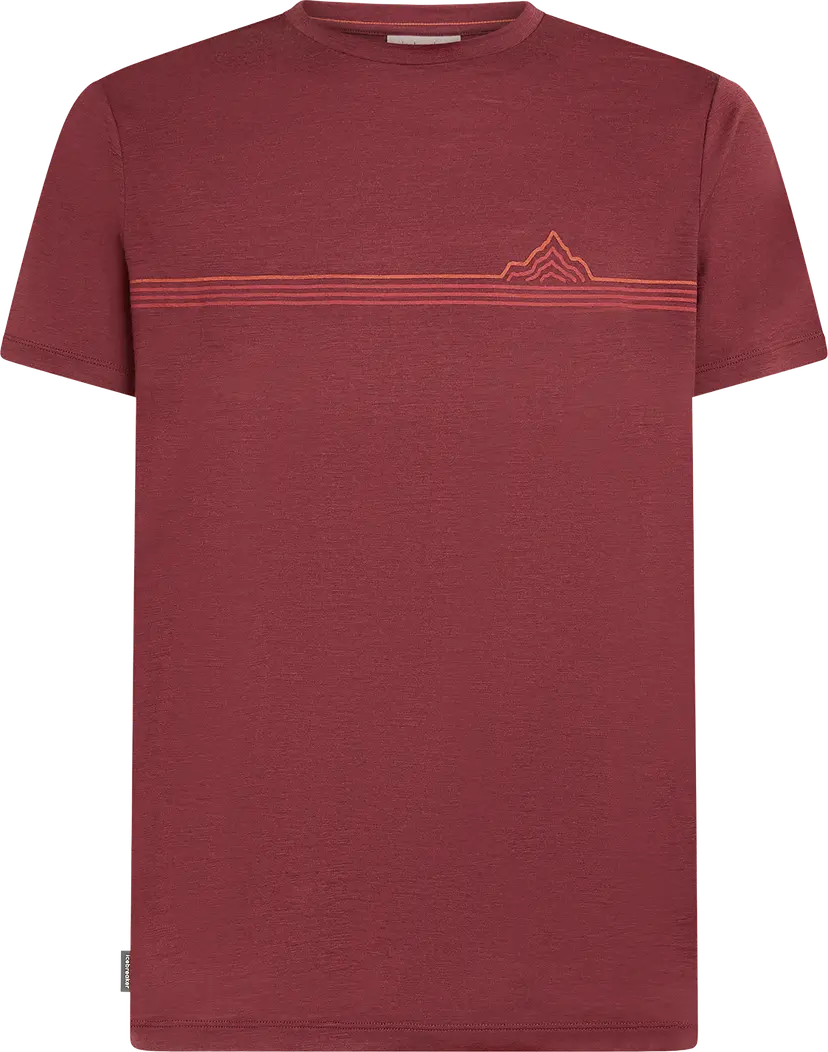Icebreaker Icebreaker Men's Merino 150 Tech Lite Tee Range Stripes Port