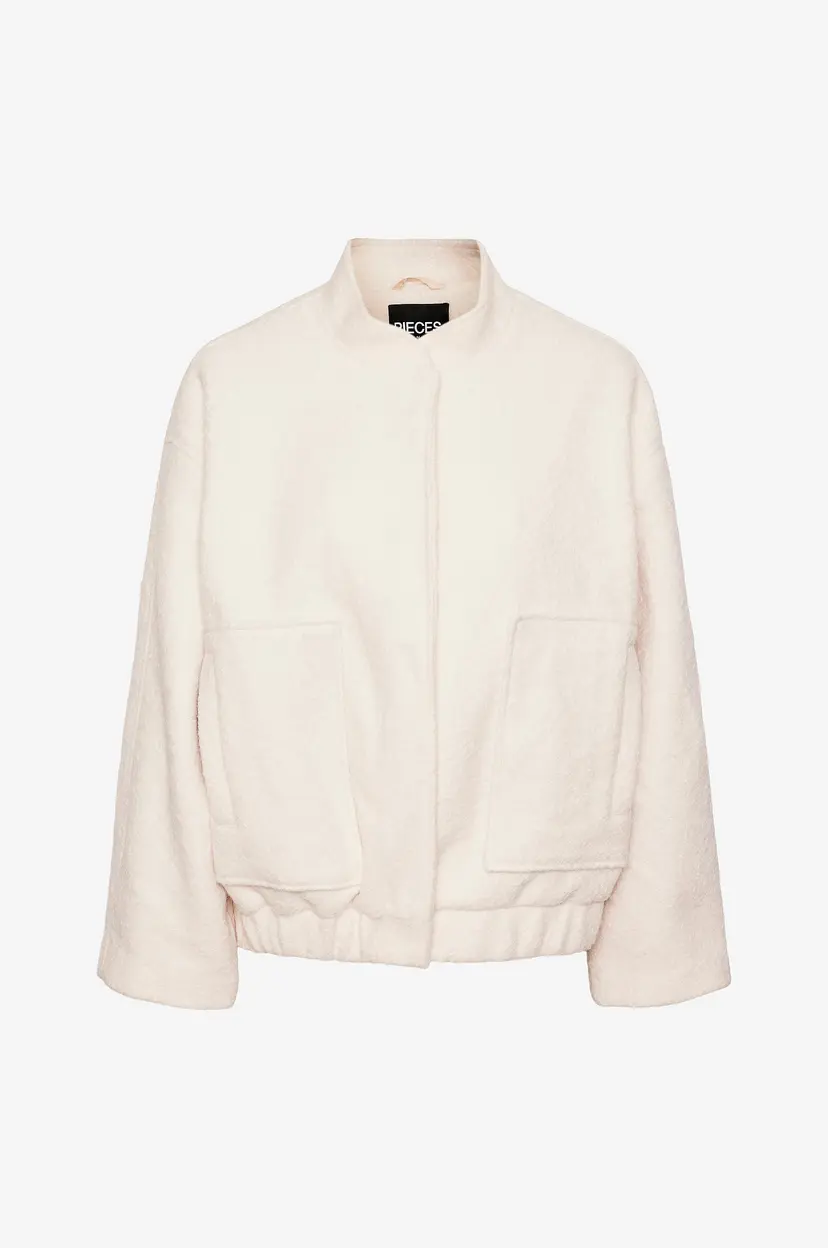 Pieces Jakke pcJenny LS Loose Bomber MM - Beige