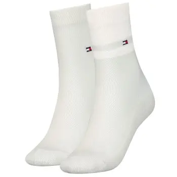 Tommy Hilfiger Tommy Hilfiger Strømper 2P Women Gifting Boucle Stripe Sock Hvit Str 35/38 Dame