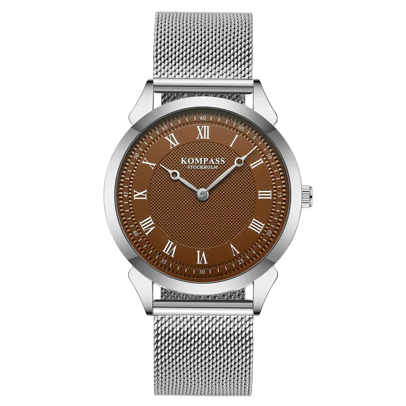 Kompass Stockholm Kompass Élysée Brown Silver Mesh