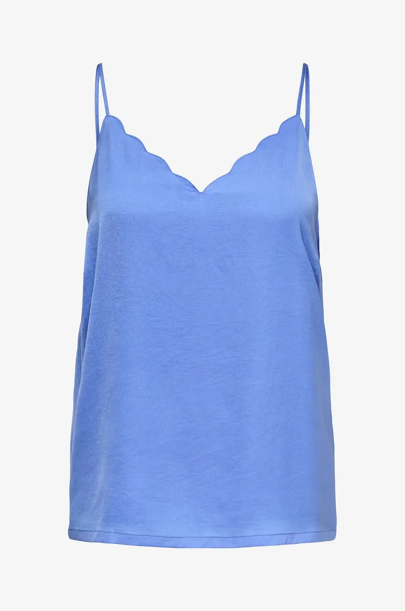 Only Carmakoma Topp carDebbie Singlet Wvn - Blå