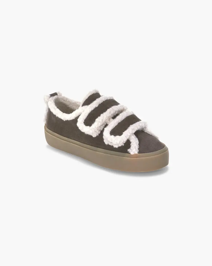 Inuikii Shearling Low Velcro Dark Brown - 37