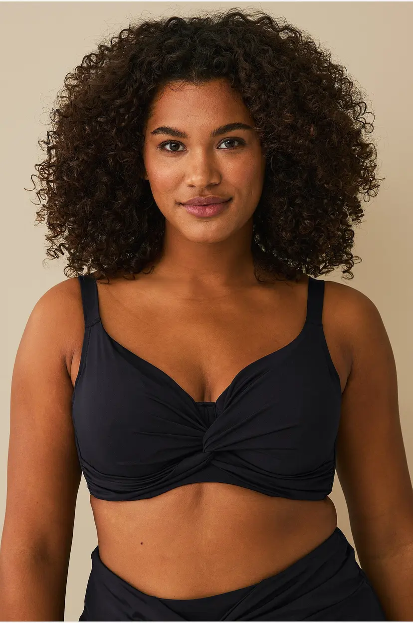 Ellos Plus collection Bikini-BH med knutedetalj - Svart