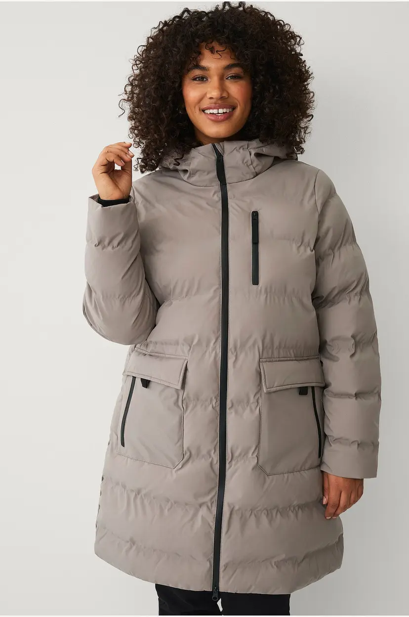 Zizzi Kåpe mSealed L/S Coat - Beige