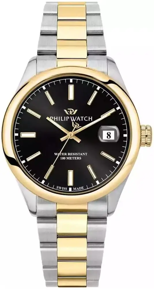 Philip Watch Philip Watch Herreklokke R8253597093 Caribe Sort/Gulltonet stål Ø39
