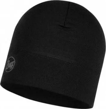 Buff Buff Midweight Merino Wool Hat Solid Black