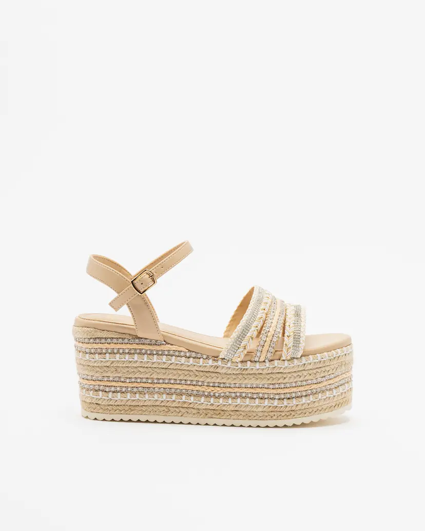 Gloss Gloss 1706-J44 Beige Platform sandals