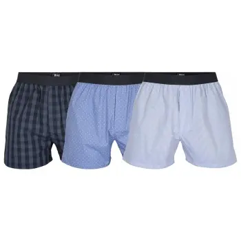 JBS of Denmark JBS 3P Organic Cotton Boxershorts Blå Mønster økologisk bomull 3XL Herre