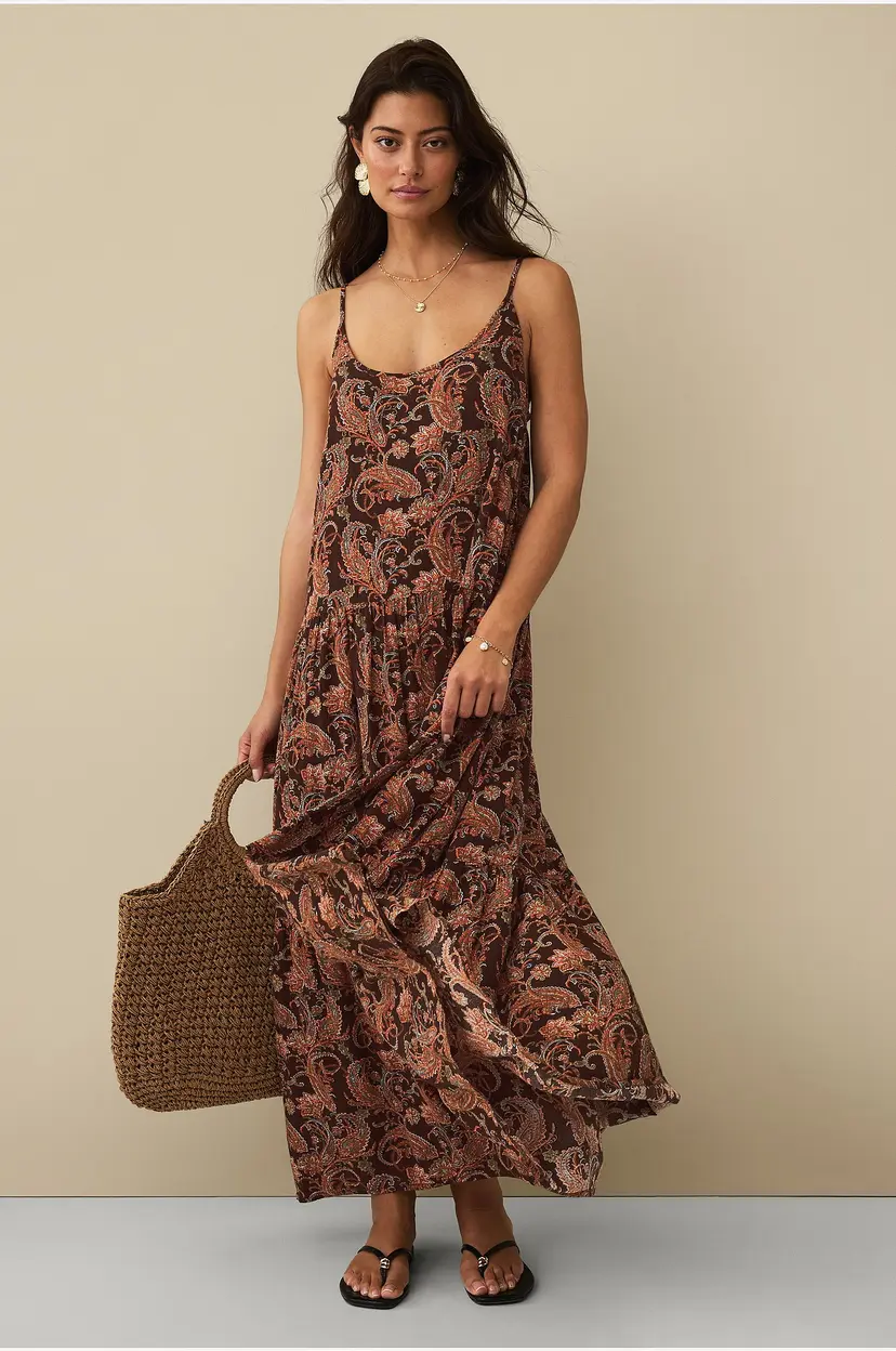 Ellos Collection Maxi strandkjole - Brun