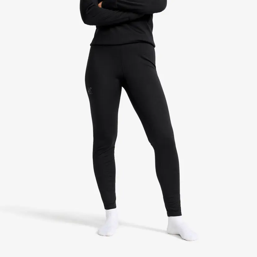 RevolutionRace Route Merino Light Base Layer Pants Dame Black