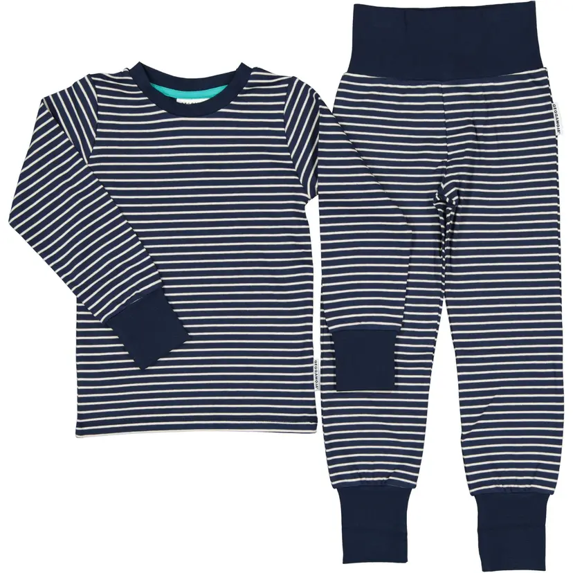 Geggamoja Pyjamas tvådelad Navy/Beige - 98/104