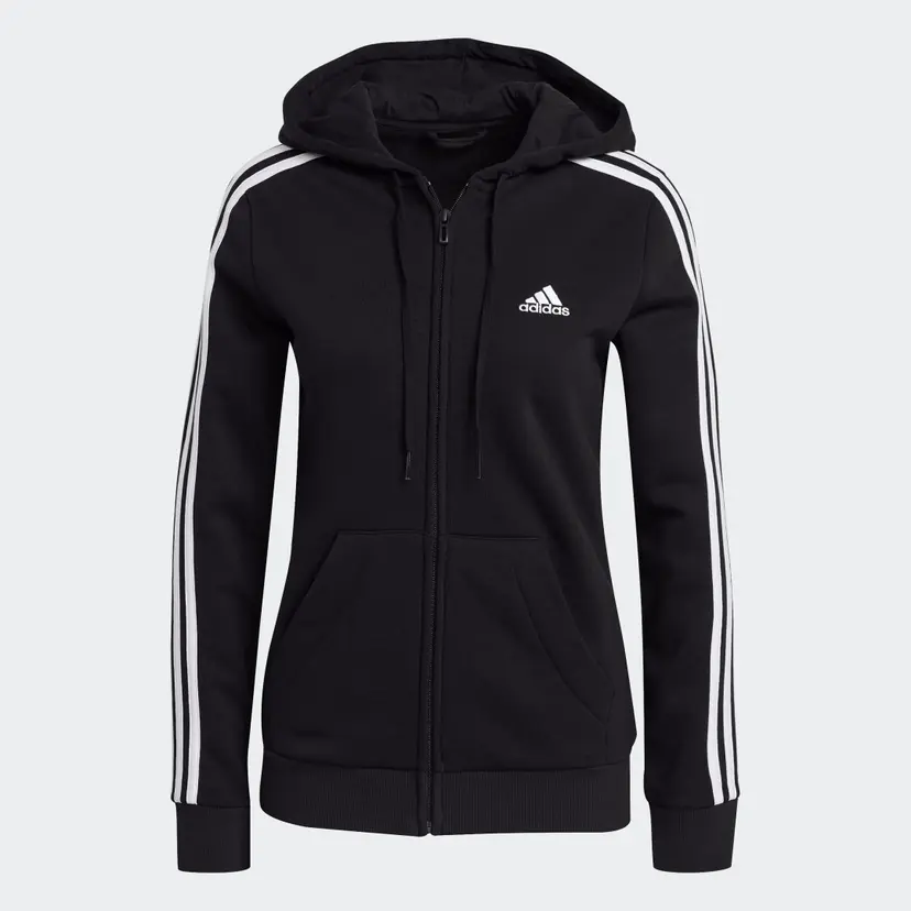 Adidas Essentials Fleece 3-Stripes Full-Zip Hettegenser