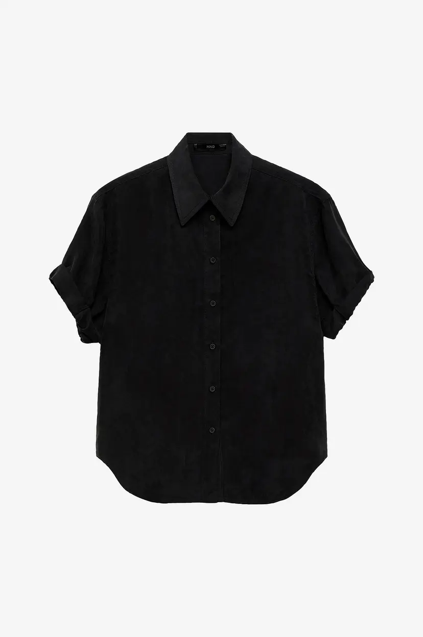 Mango Skjorte Shirt Washy - Svart