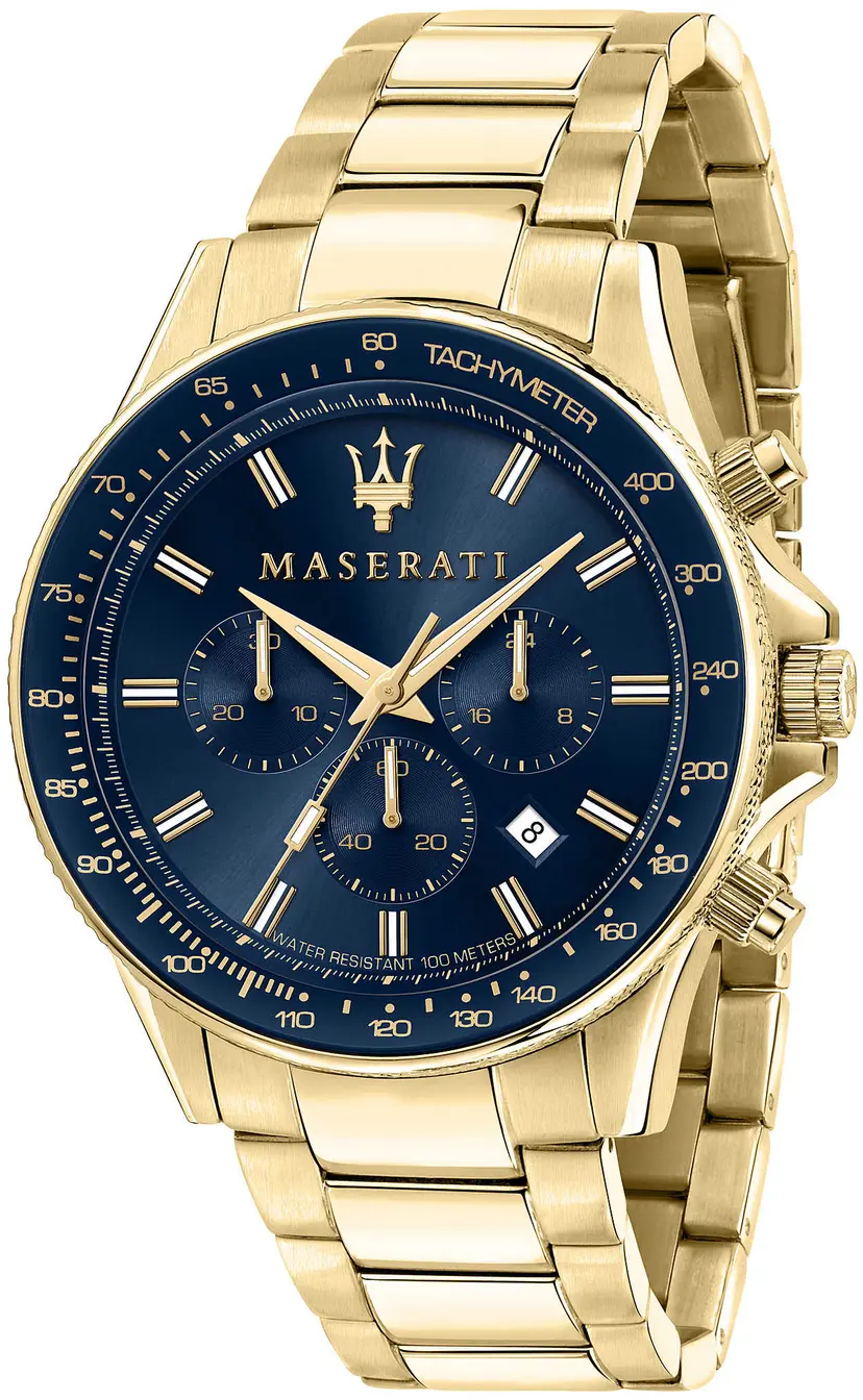 MASERATI Maserati Herreklokke R8873640008 Sfida Blå/Gulltonet stål Ø44 mm