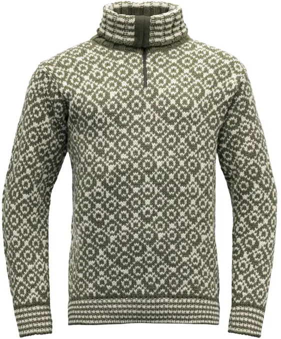 Devold Devold Svalbard Wool Zip Neck Olive Olive/Off White