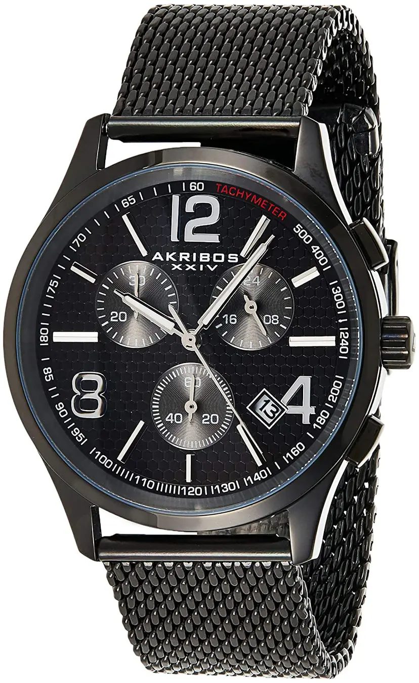 Akribos XXIV Akribos XXIV Herreklokke AK719BK Sort/Stål Ø42.5 mm