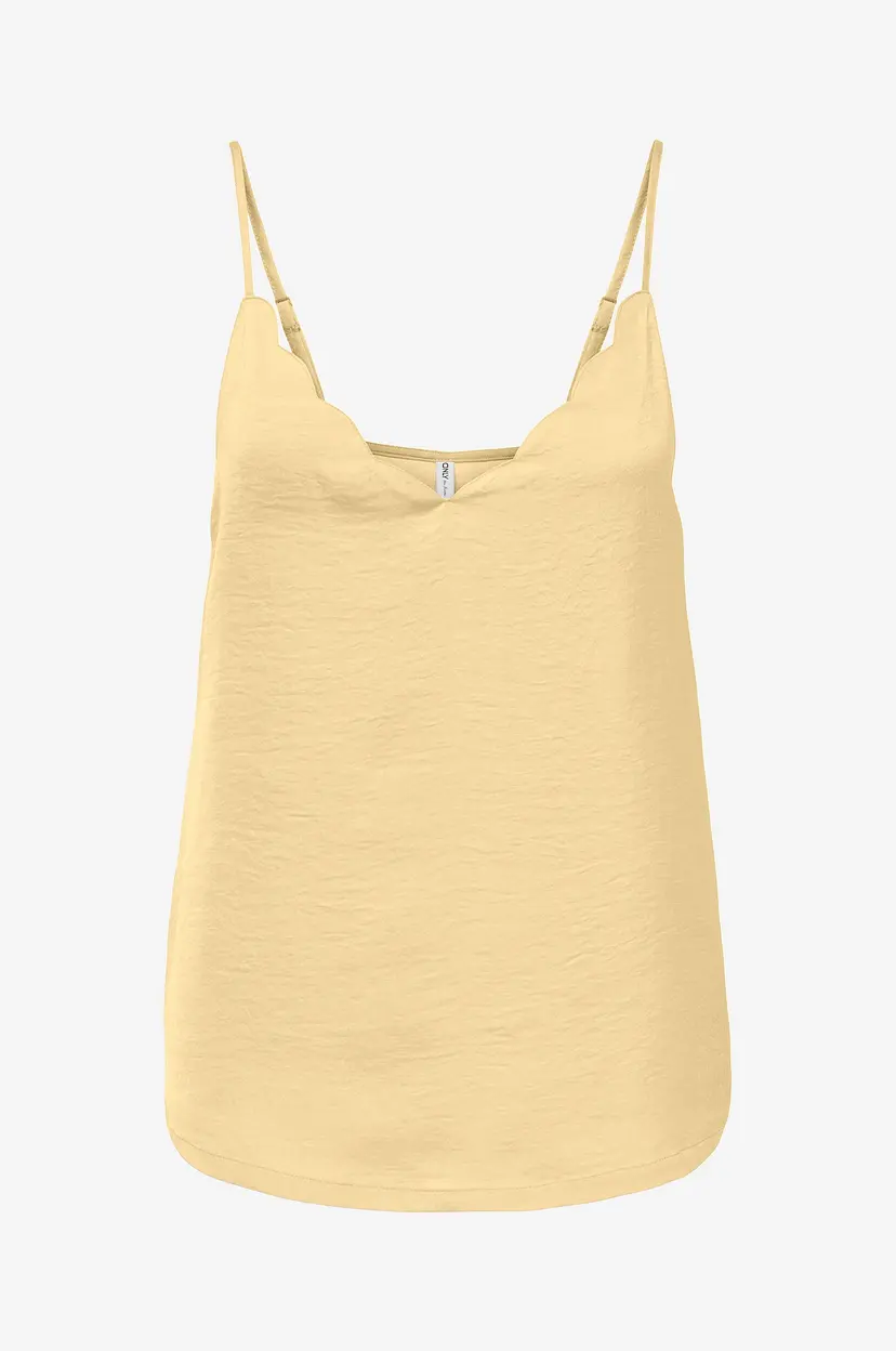 Only Carmakoma Topp carDebbie Singlet Wvn - Gul