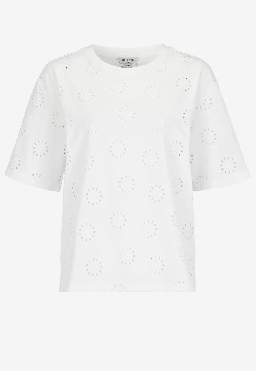 Cellbes of Sweden Jerseytopp med brodert hullmønster