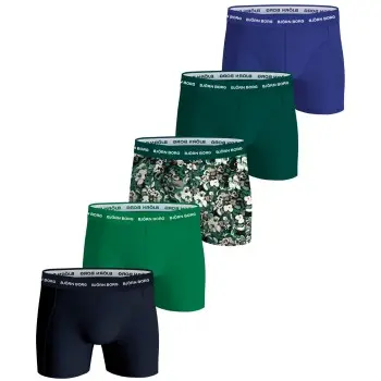Björn Borg Björn Borg 5P Multi Cotton Stretch Boxer Blå/Grønn bomull XX-Large Herre