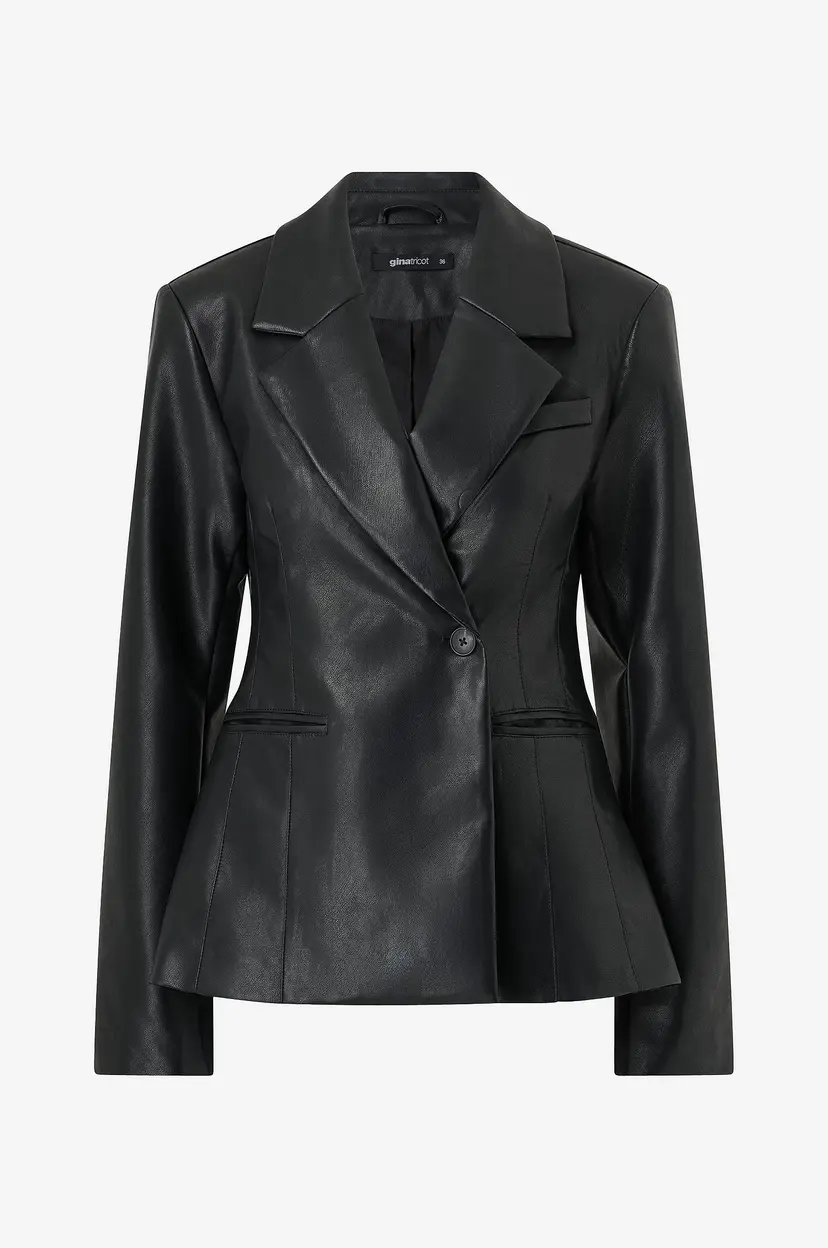 Gina Tricot Dressjakke Shaped pu - Svart