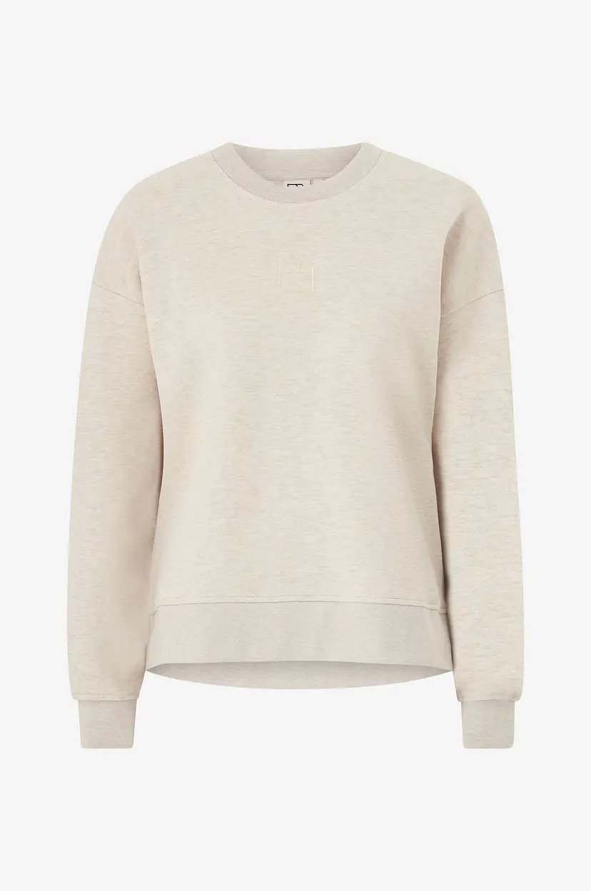 Rouge Edit Collegegenser rouNellie LS O-neck Sweatshirt - Beige