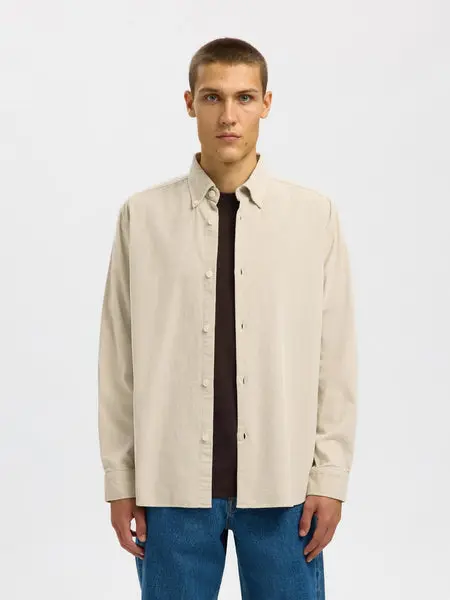 SELECTED Slmregcole Danni Cord Bd Ls Shirt Noos