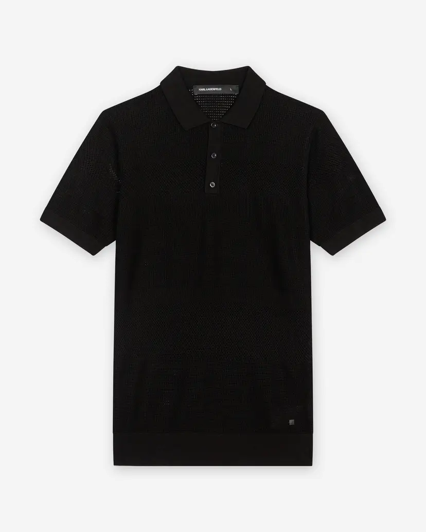 Karl Lagerfeld Karl Lagerfeld 655009 Black Knit polo shirt