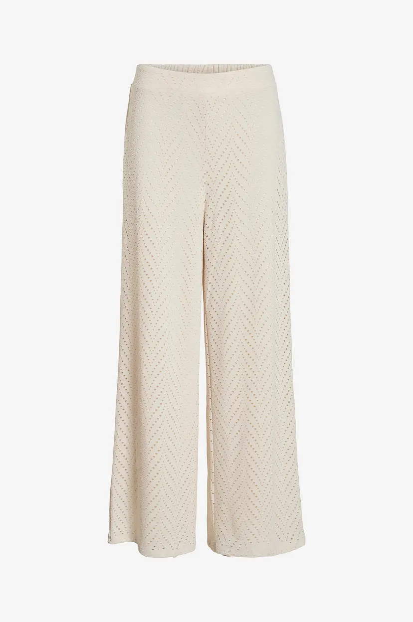 Vila Bukser viDelaia HW Wide Pants/pb - Beige