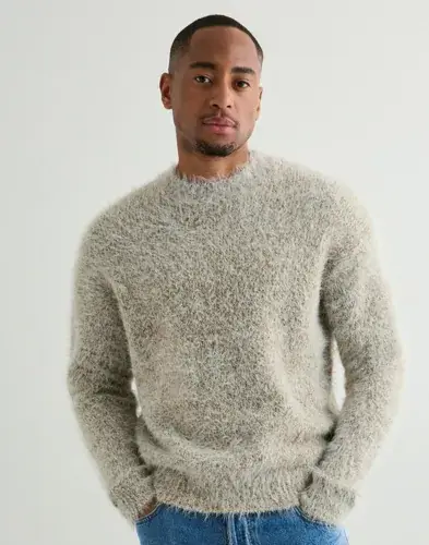 Only & Sons Only & Sons Onsnoah Ds Crop Ls Crew Knit Extnd Strikkegensere Beige