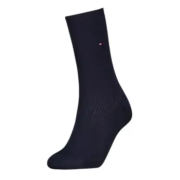 Tommy Hilfiger Tommy Hilfiger Strømper Women Premium Refined Rib Socks Marine Str 35/38 Dame