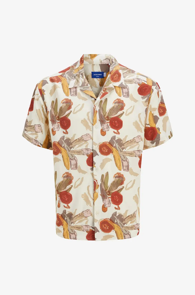Jack & Jones Skjorte jorLuke Varenna Aop Shirt SS - Hvit