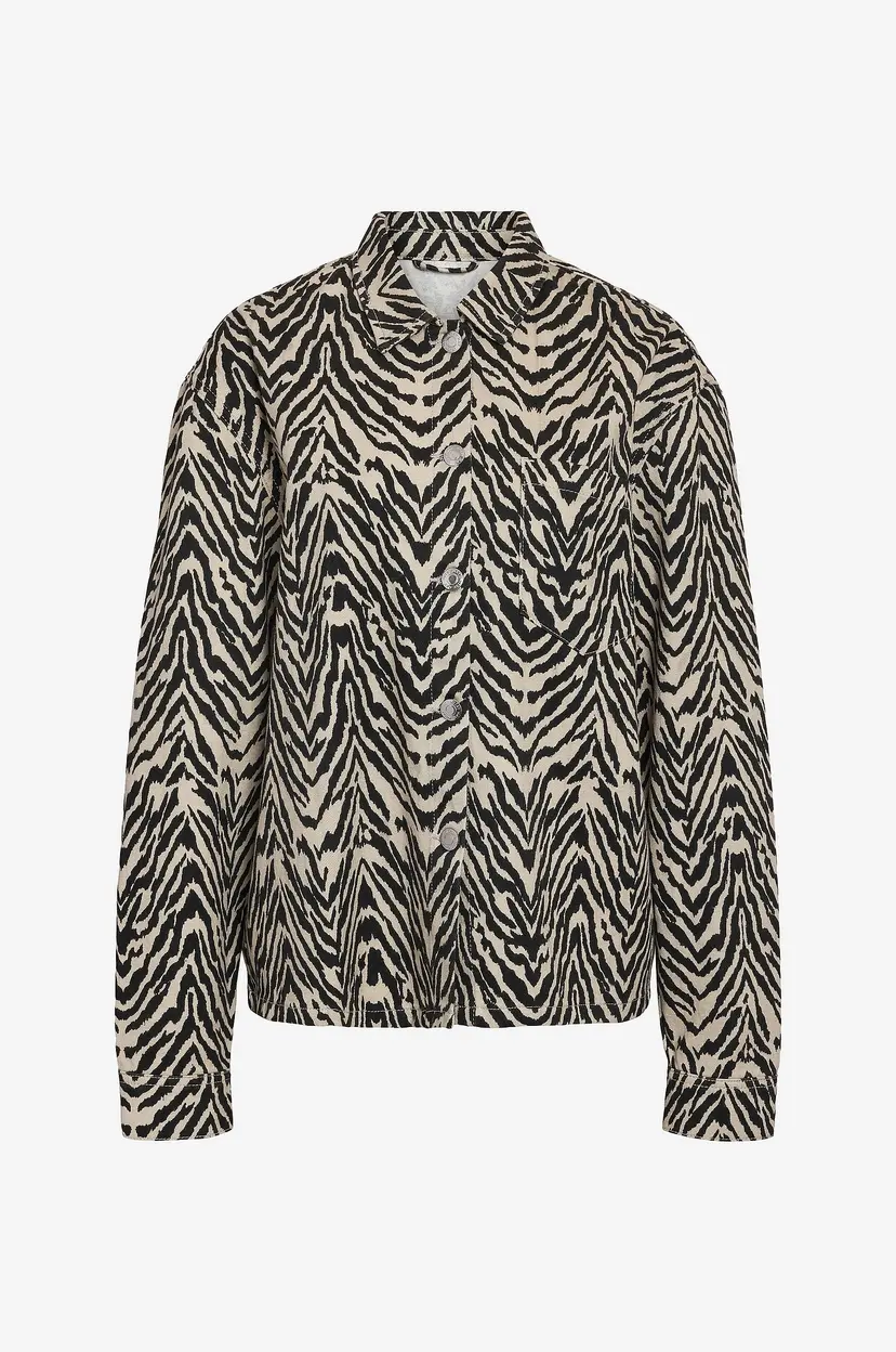 Noisy May Curve Jakke nmMarley L/s Zebra Print Dnm Jck CU - Svart