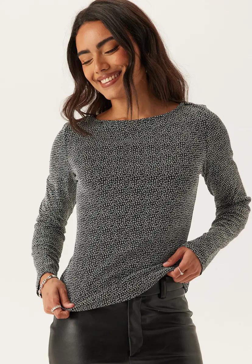 Pieces Pcjina Ls Boatneck Top Jrs