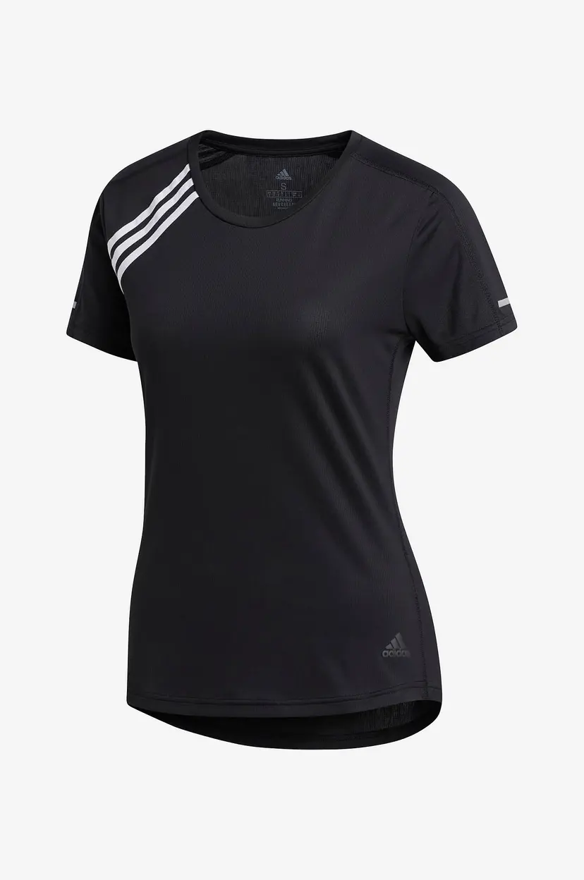Adidas Sport Performance Løpetopp 3-stripes Run Tee - Svart