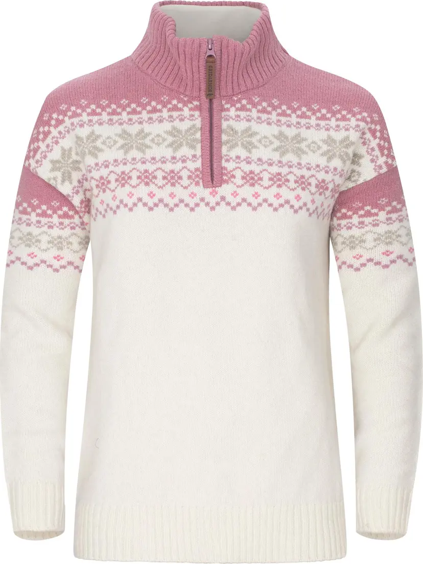 Gridarmor Gridarmor Women's Snøkrystall Half Zip Ullgenser Bright White