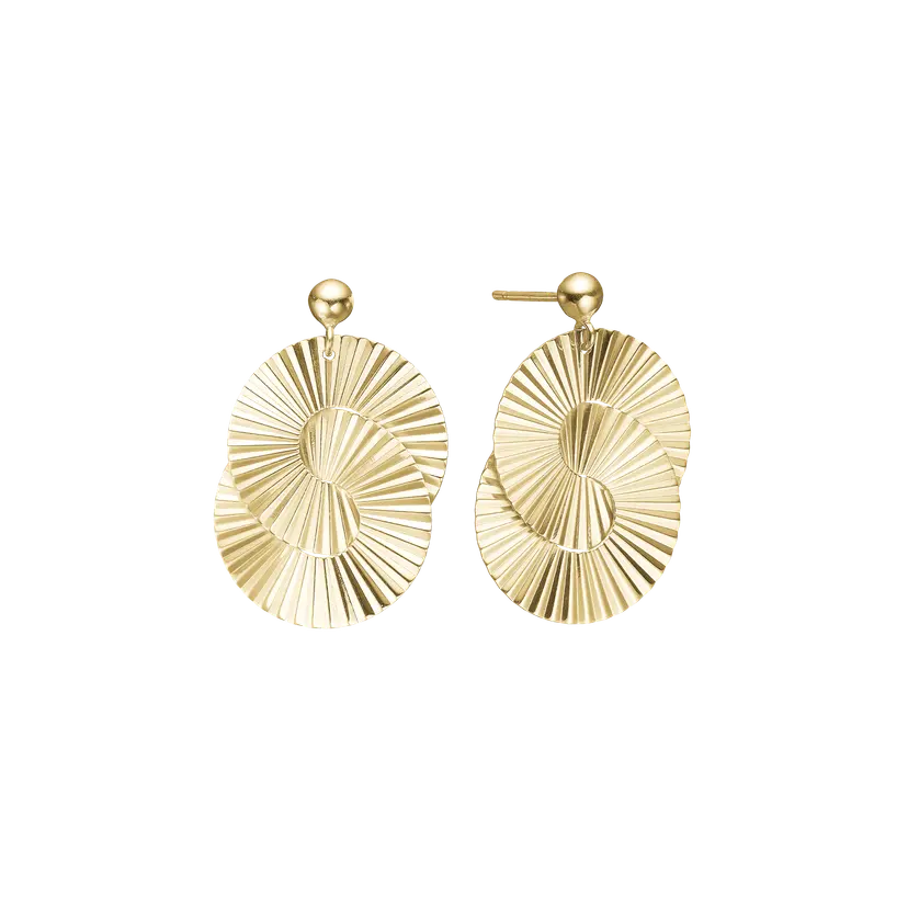 Aagaard Aagaard - Guld belagte sunshine øreringe - 1670-s-g40