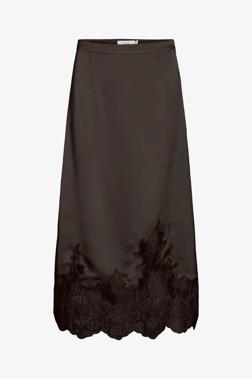 Vila Skjørt viSabel HW Midi Lace Detail - Natur