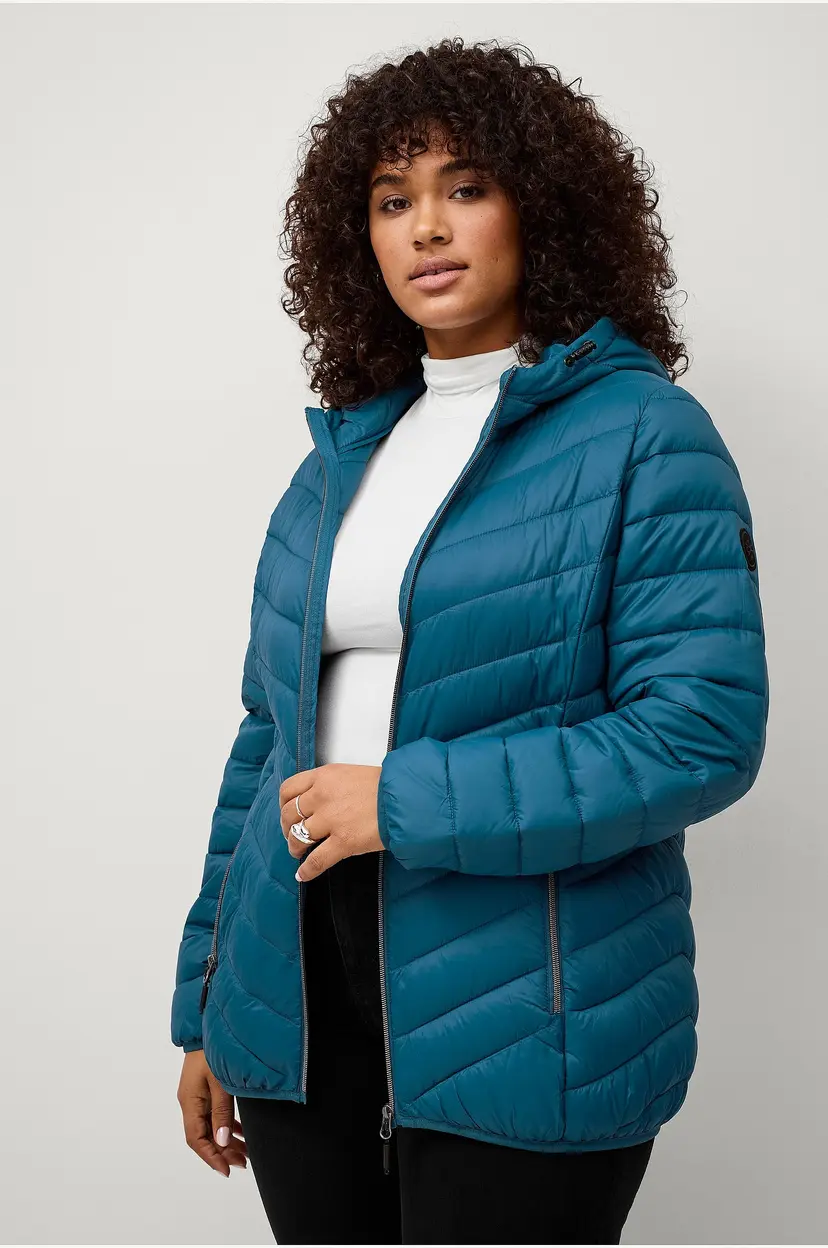 Zizzi Jakke caSally L/S Jacket - Blå