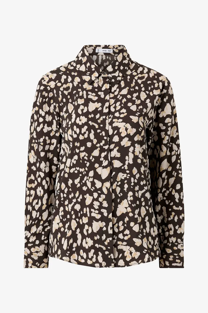 Mango Skjorte Basic - Brun