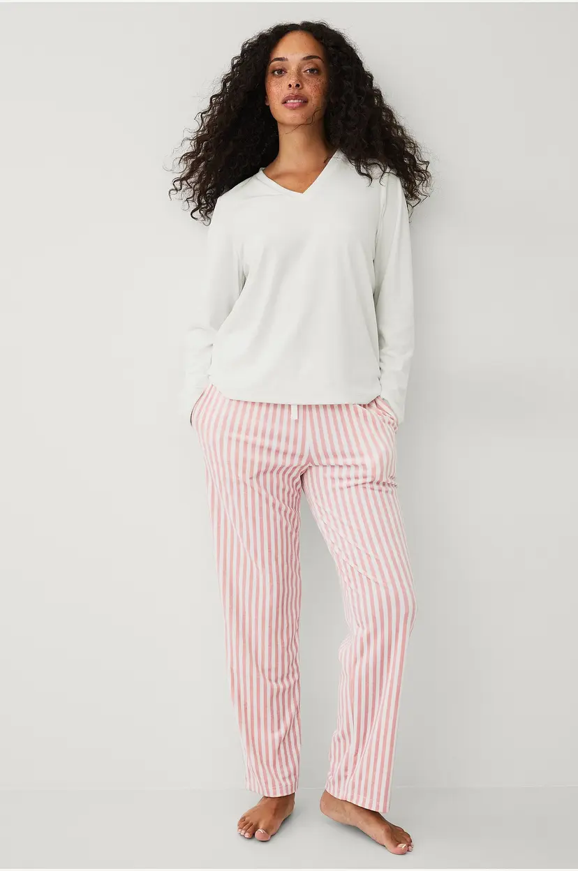 Ellos Collection Pyjamas i velur - Hvit