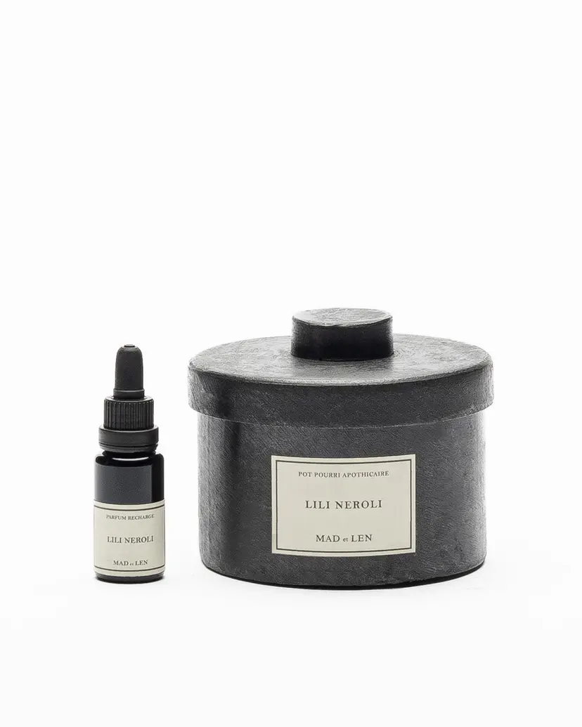 Mad et Len Mad et Len Pot Pourri Apothicaire Lili Neroli Black Diffuser stones