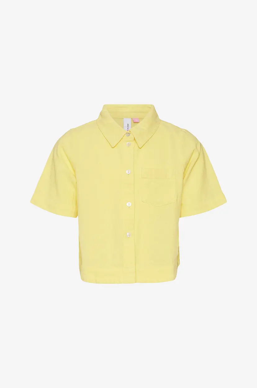 Vero Moda Girl Skjorte vmHart SS Short Shirt Wvn Girl - Gul