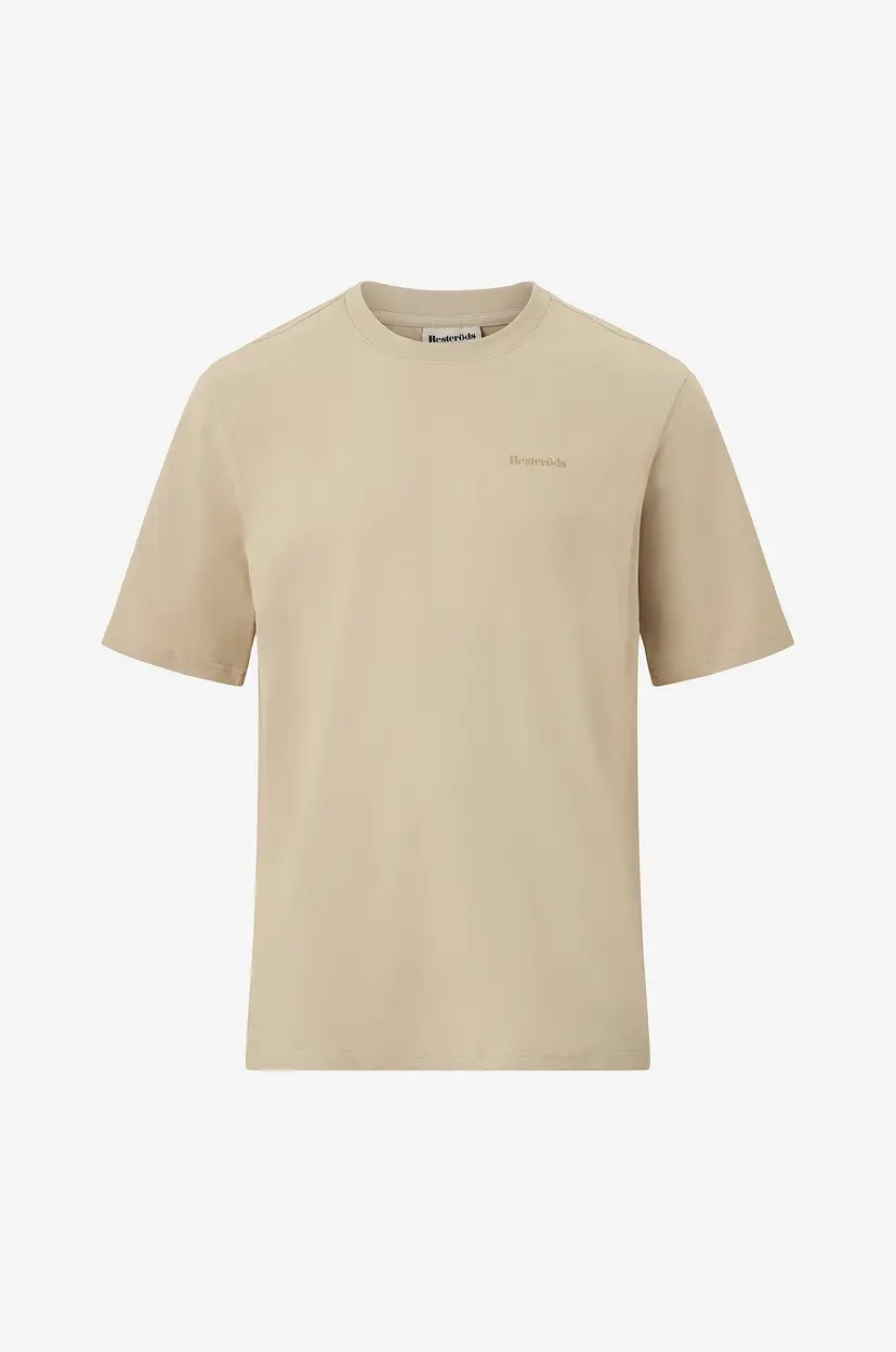 Resteröds T-skjorte Mid Sleeve Logo Tee - Beige