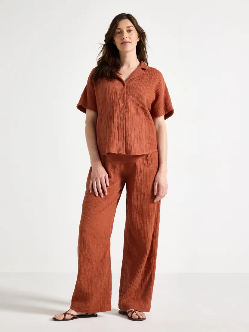 Lindex MOM rett krepp bukse