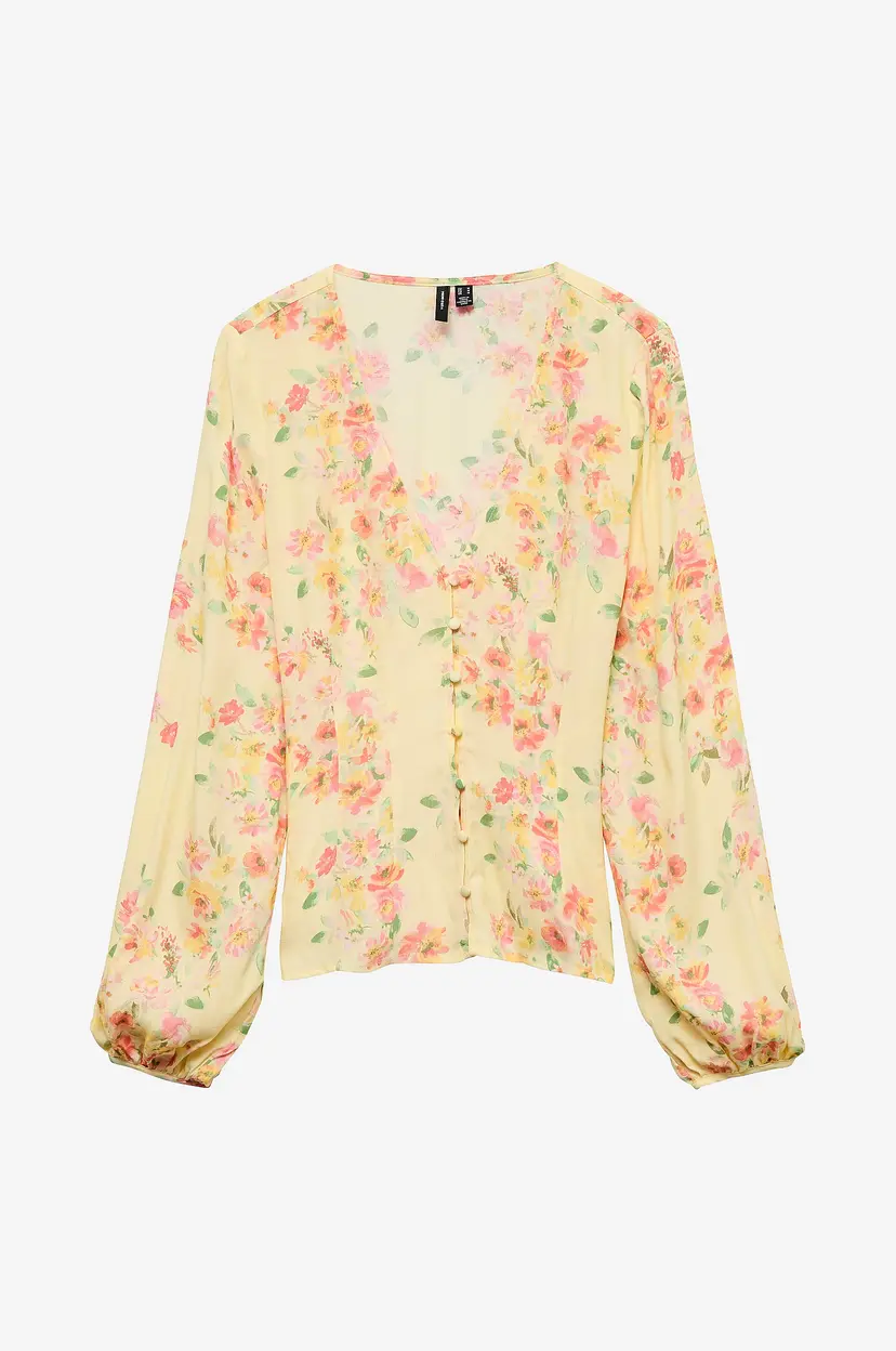 Vero Moda Bluse vmVilma Holy LS Wvn - Gull