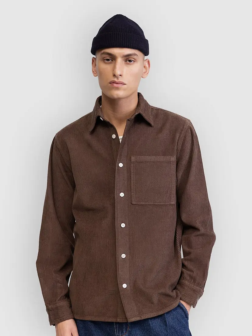 Redefined Rebel Redefined Rebel RRWes Corduroy Boxy Fit Skjorte brun