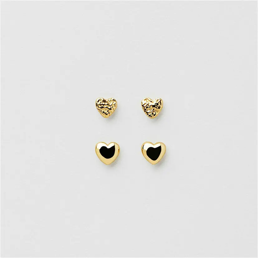 Valentina Heart Studs Multipack